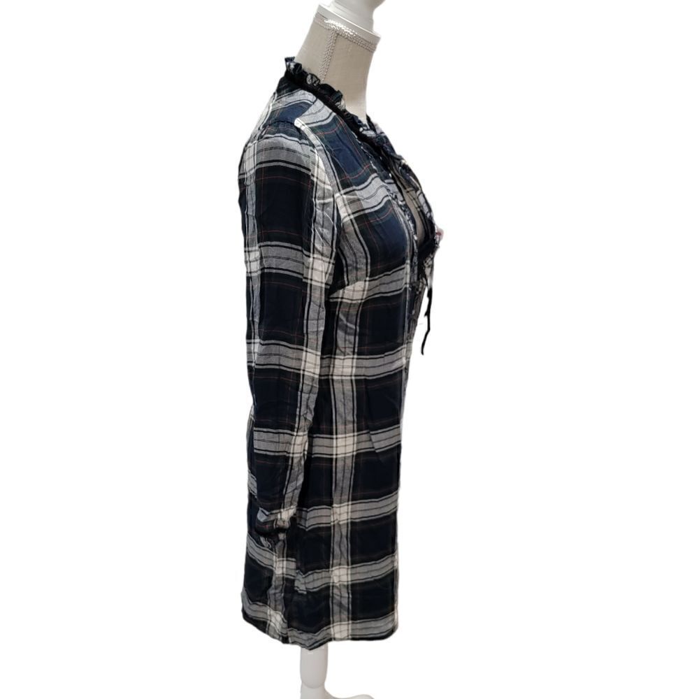 Tommy Hilfiger plaid hi-low shirt dress SZ 8 - Picture 3 of 5